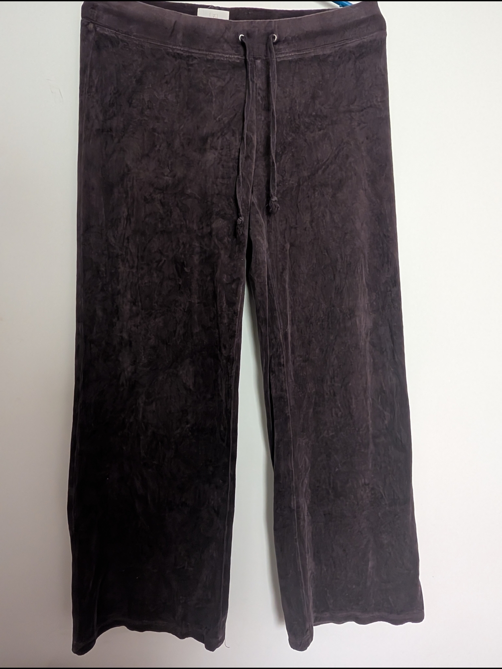 Vintage Y2k Banana Republic  Purple Brownish Velour Drawstring Flare  SweatPants
